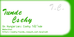 tunde csehy business card